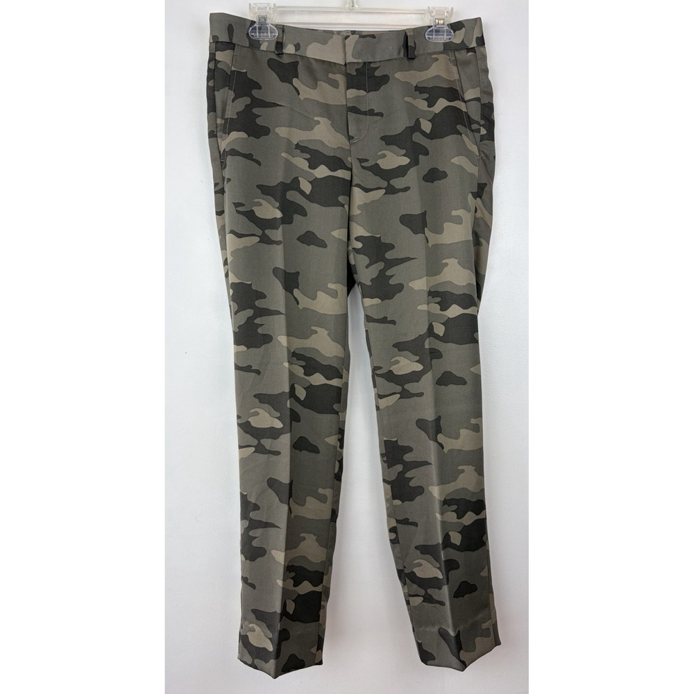 Banana Republic Ryan Pants Womens 4 Straight MidRise Camo Camoflauge Military